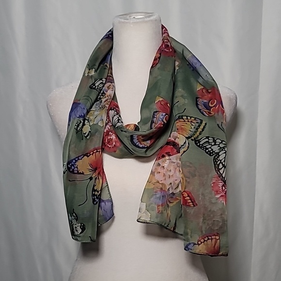♥️SCARF  20X59 flower print - Picture 7 of 8